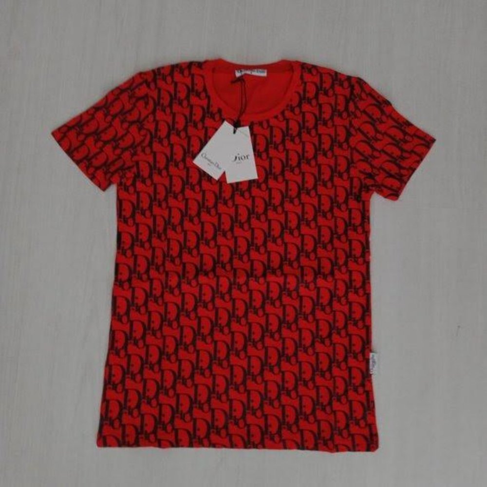 Short Sleeve Men Shirts Red